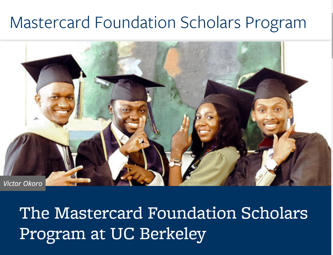 The Mastercard Foundation Scholars Program at University of California, Berkeley 2026